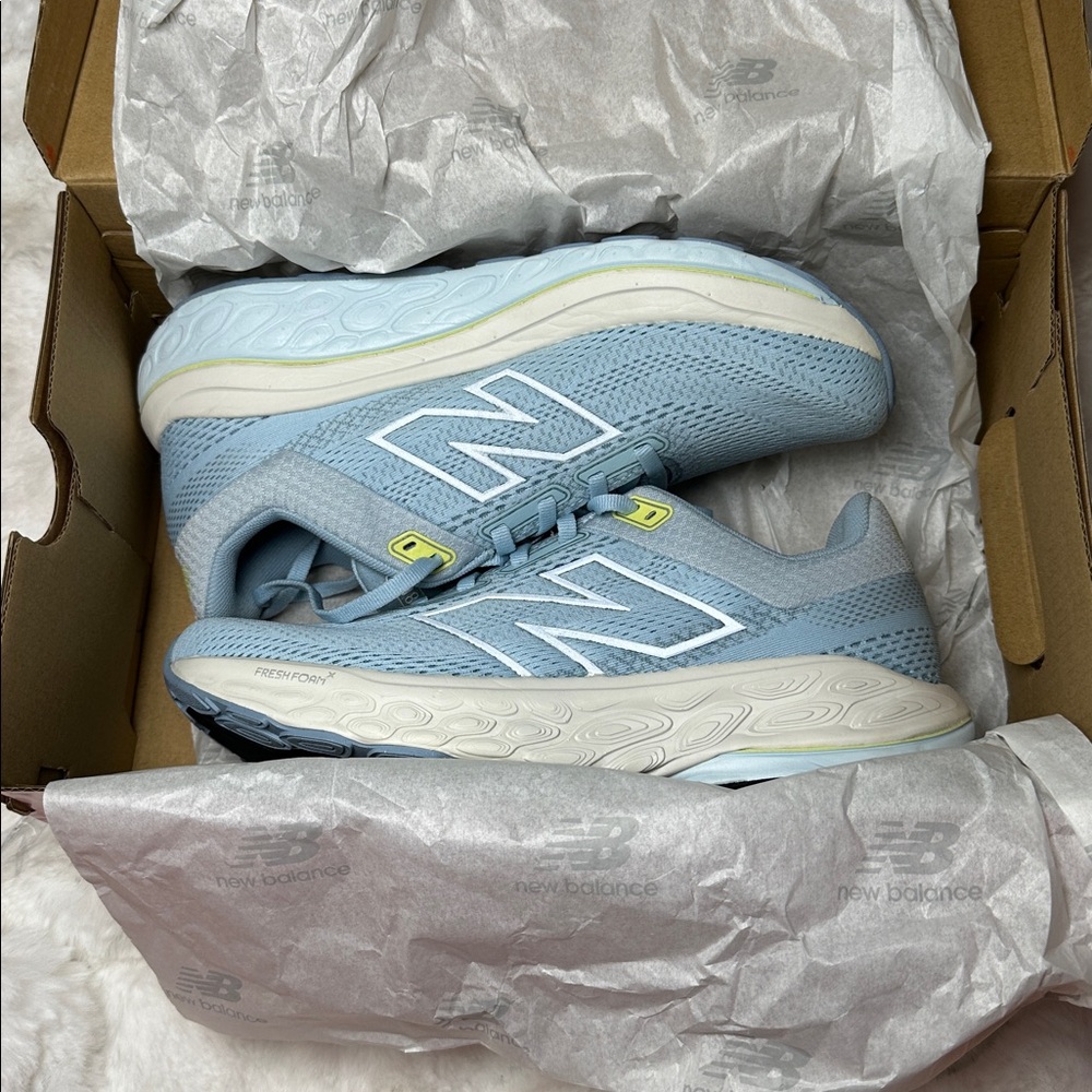 New Balance Women's Sky Blue Athletic Shoes - Picture 6 of 7
